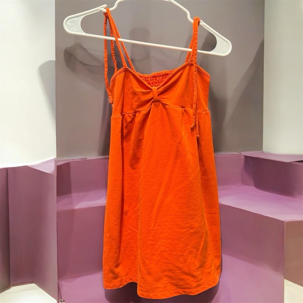 Vibrant Orange Sleeveless Dress XS